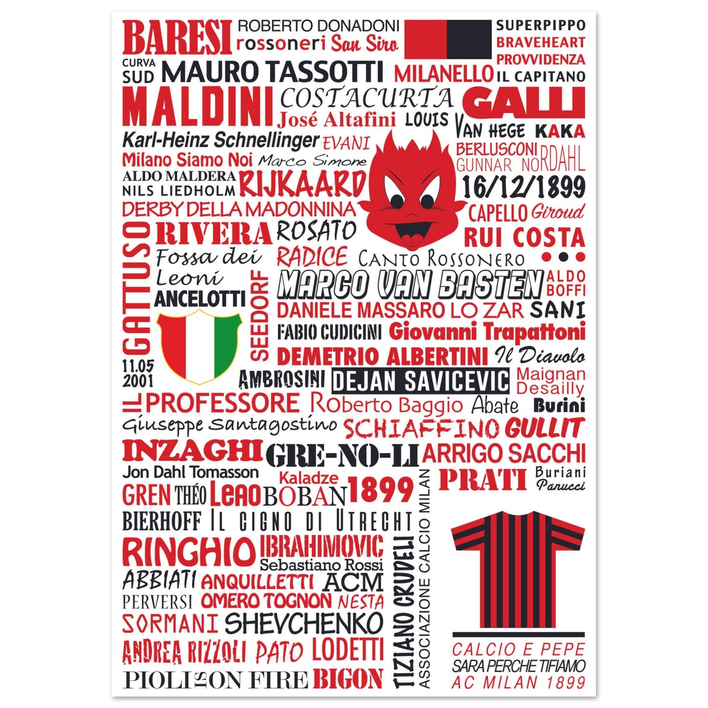 Affiche AC Milan (sur papier)
