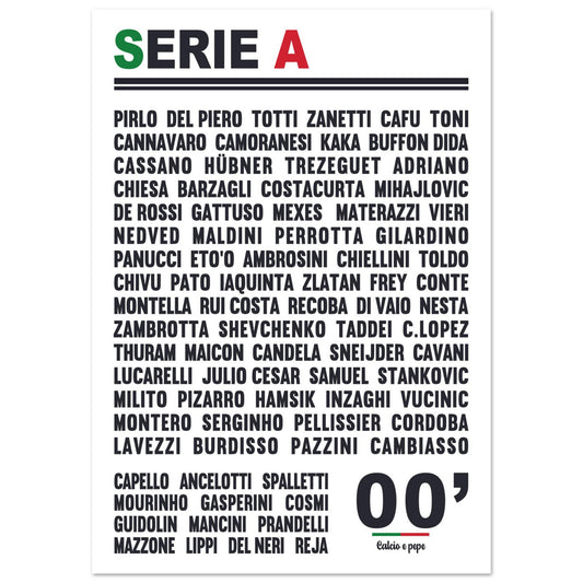 Affiche Serie A 2000 (sur papier)