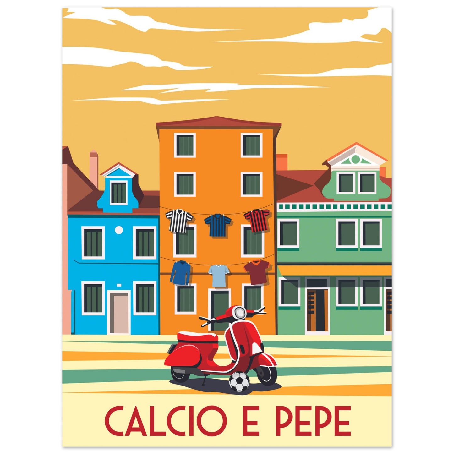 Affiche Calcio e pepe (en Aluminium)