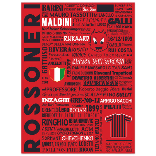 Affiche AC Milan (en Aluminium)