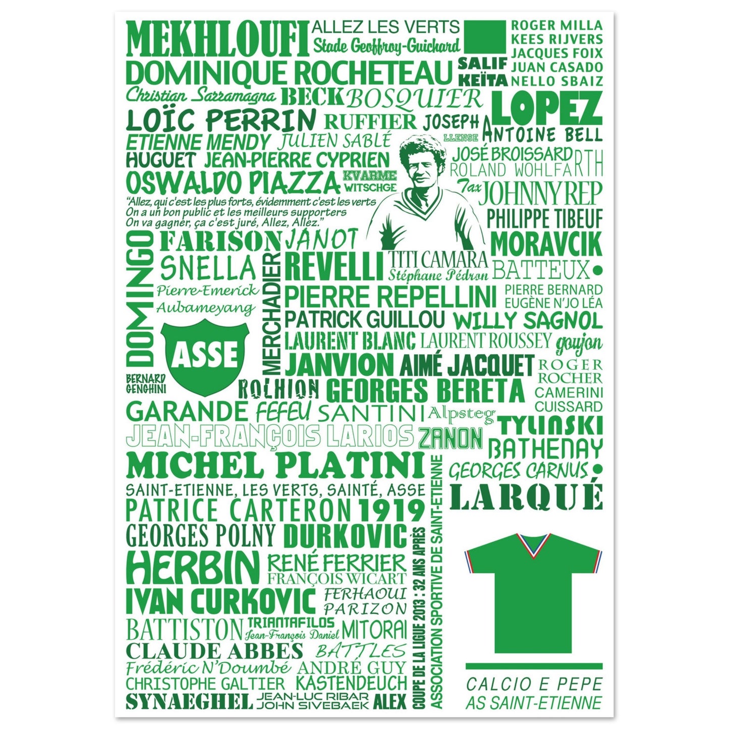 Affiche AS Saint-Etienne (sur papier)